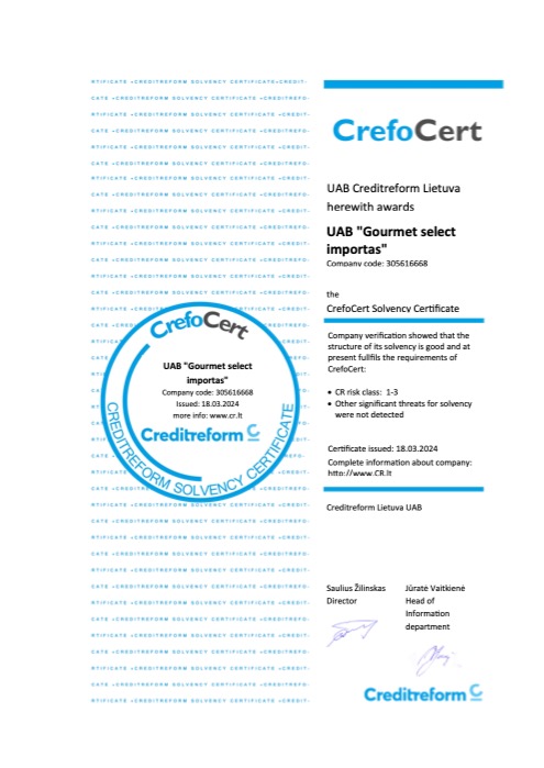 CrefoCert Solvency Certificate