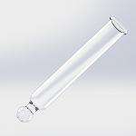 Pipeta szklana z zakraplaczem – prosta końcówka, 48 mm