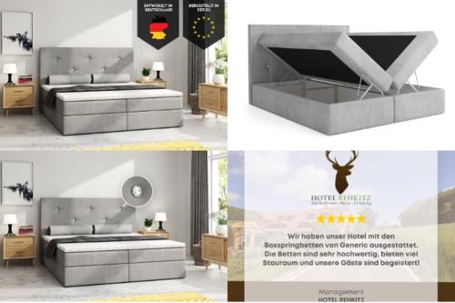 Boxspringbett mit Bettkasten Hotelbett KRISTALL